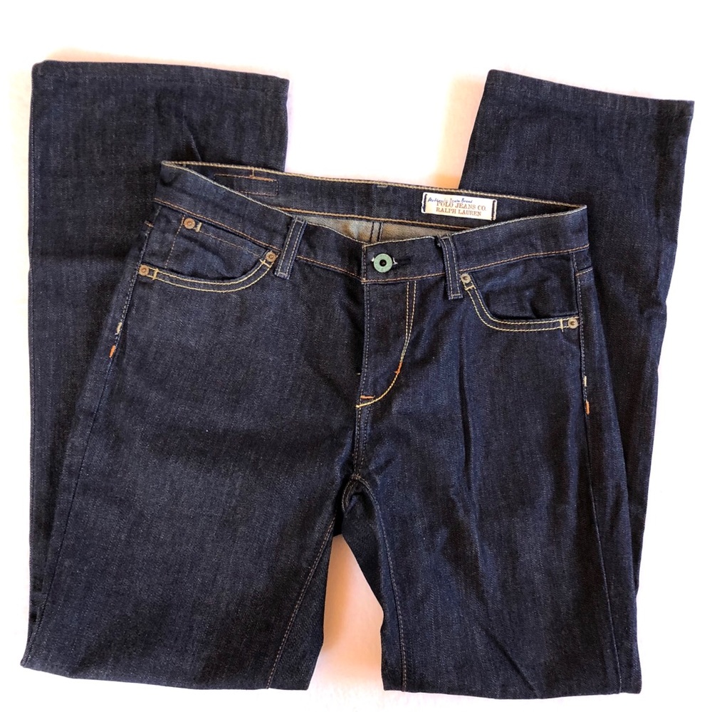 Ralph Lauren Polo Jeans Boot Cut Dark Wash Stretch Kelly Jeans Size 8